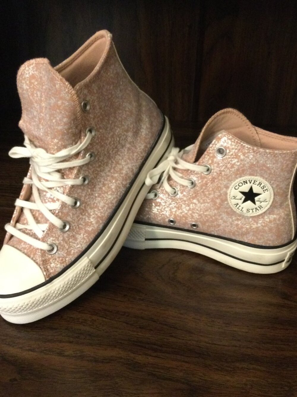 Converse Chuck Taylor All Star Lift Platform High 'Glitter Dusty Cinder' Women 9